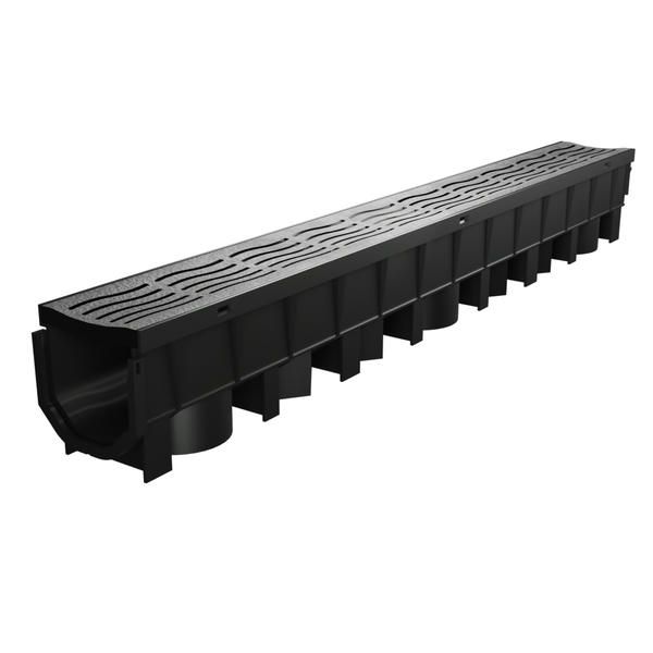 FloPlast Channel Drainage Grate PVC Class A15 - 1mtr