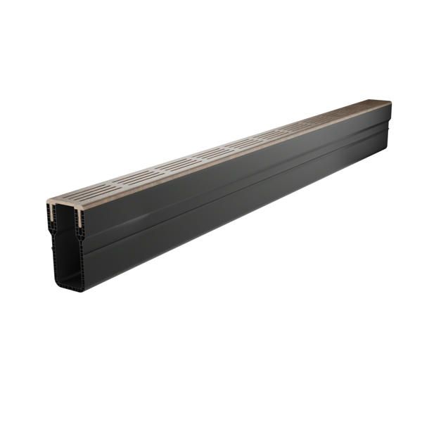 LUXE Threshold Drain Channel Corten Steel Grating Class A15 - 1mtr Corten