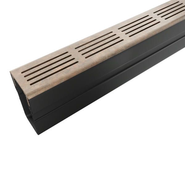 LUXE Threshold Drain Channel Corten Steel Grating Class A15 - 1mtr Corten