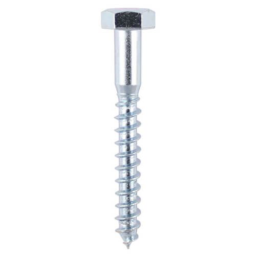 12mm x 150mm - Coach Screw Hexagon DIN 571 - BZP - Bag of 4