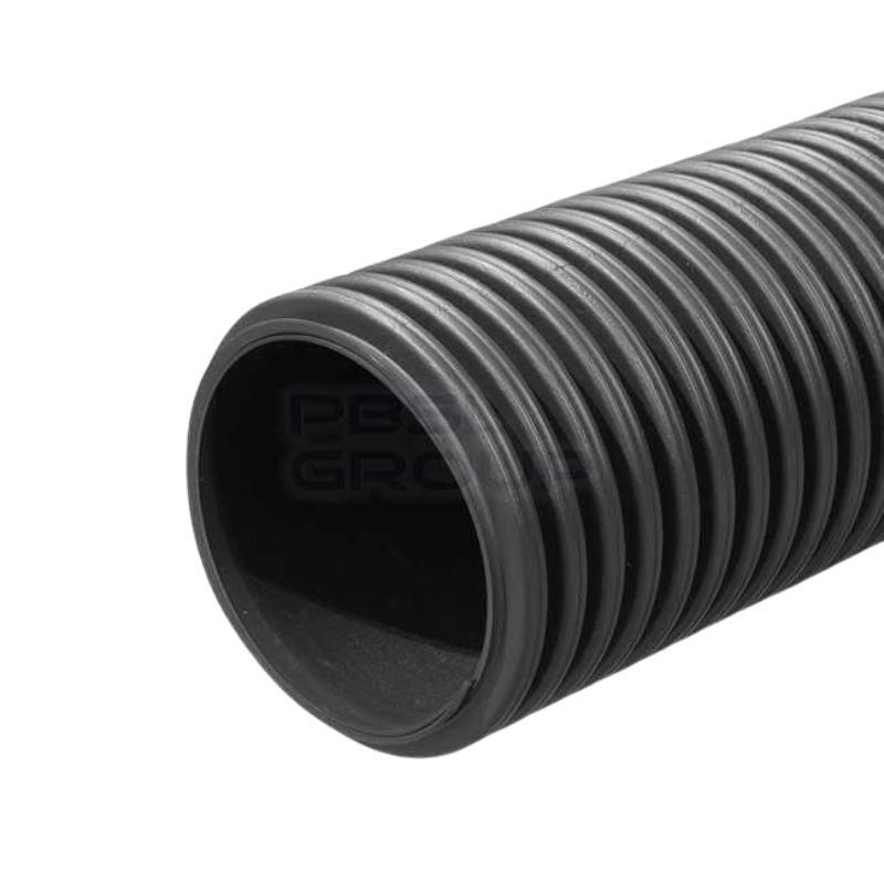 Twinwall Solid Pipe - 300mm (I.D.) x 6mtr Black