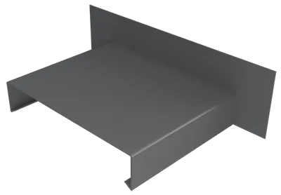 Aluminium Coping Upstand for 141-200mm Wall - 260mm Anthracite Grey